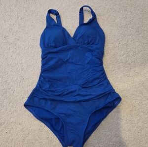 Jantzen Blue One Piece Swimsuit with Wide Straps